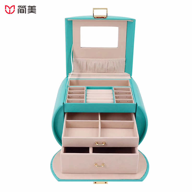 多功能首饰盒 皮质南瓜盒 珠宝首饰礼物收纳盒 多层箱ssh-040