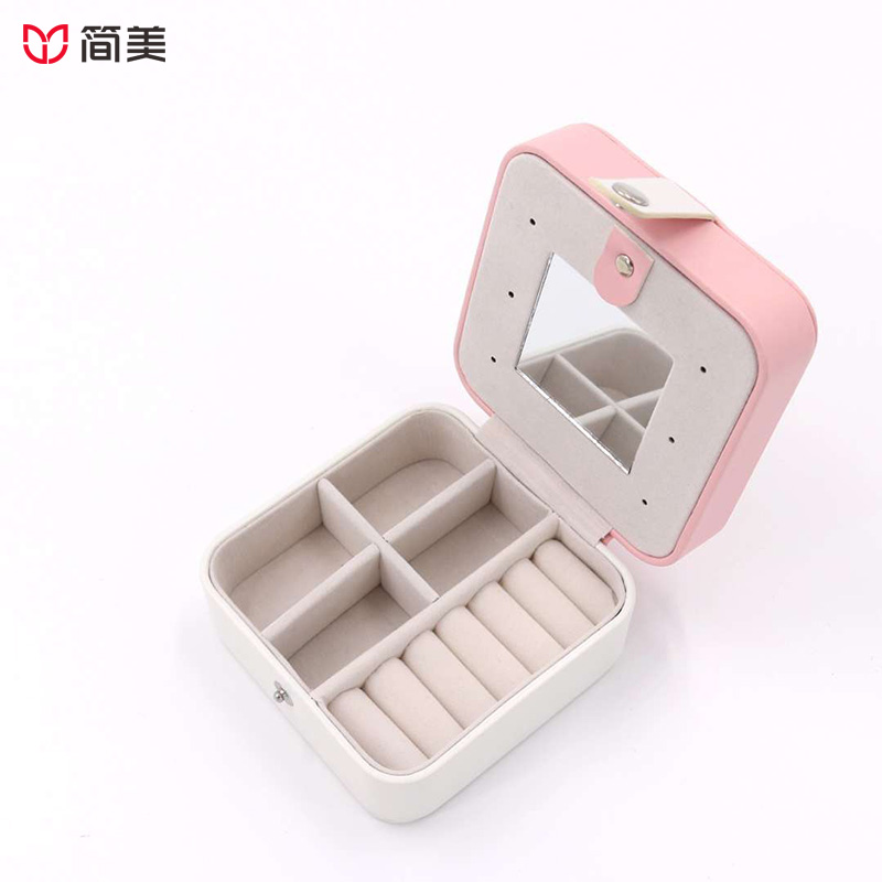 PU jewelry boxes ring necklace ear stud box gift design custom wholesale