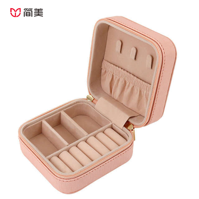 Multifunctional jewelry box ring necklace earring box pu design custom wholesale