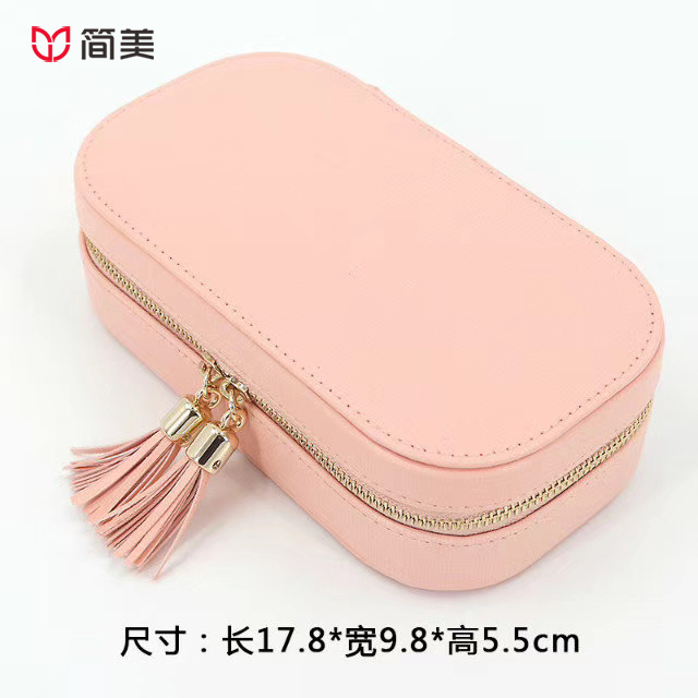 Zipper jewelry box pu tassel multi-function custom manufacturer wholesale