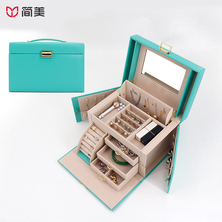 pu jewelry box multi-function large-capacity gift wholesale cosmetic storage box