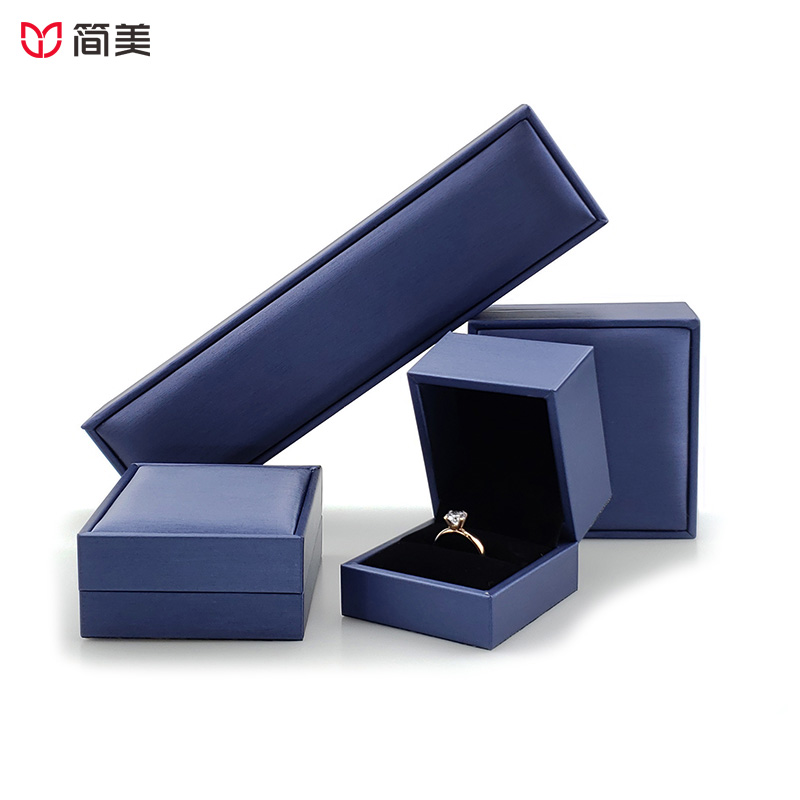 pu jewelry boxes ring pendant ear stud box can be customized colors wholesale