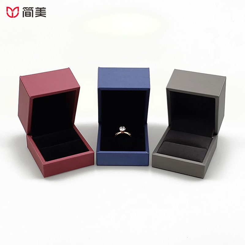 pu jewelry boxes ring pendant ear stud box can be customized colors wholesale