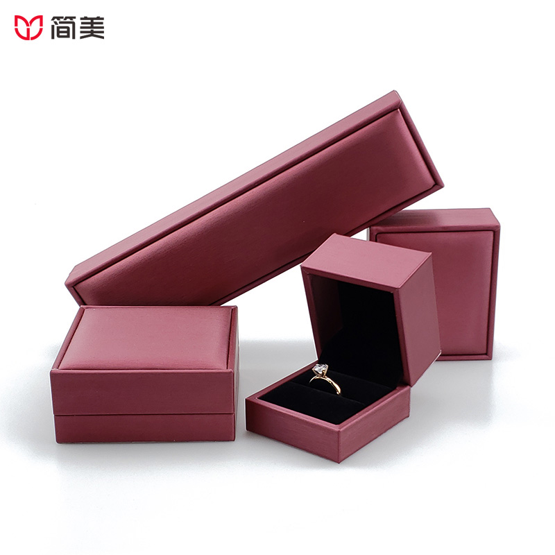 pu jewelry boxes ring pendant ear stud box can be customized colors wholesale