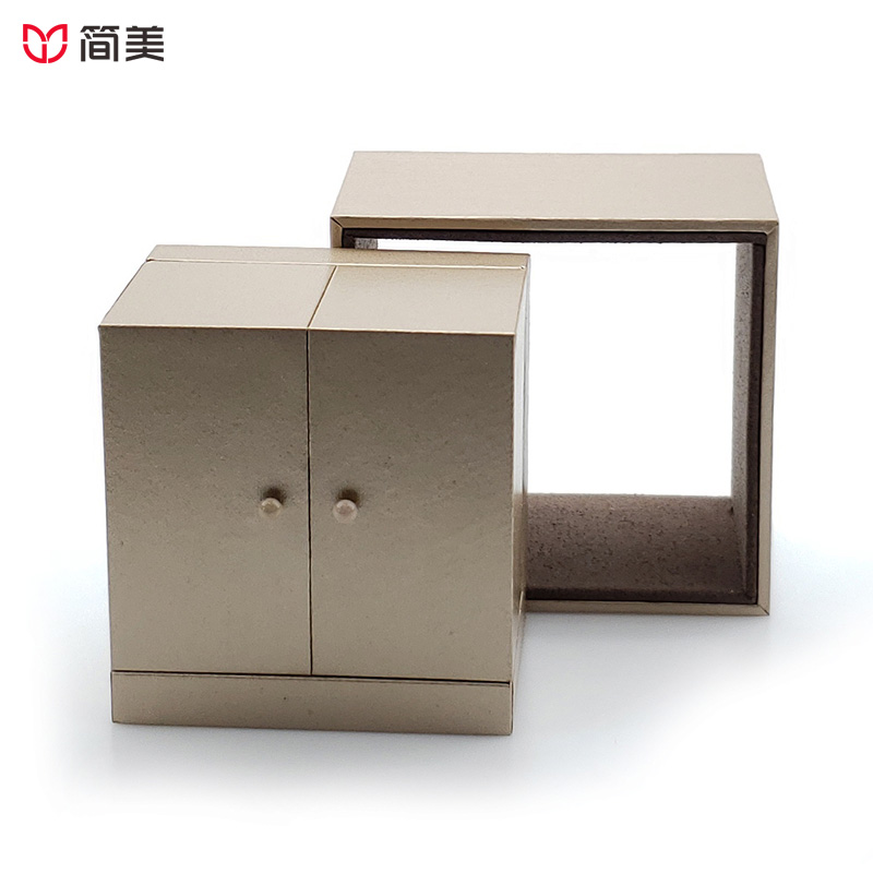 PU jewelry boxes creative ring box design custom wholesale